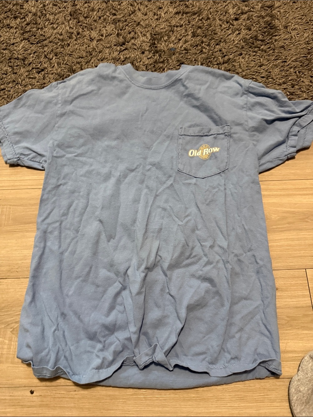 Comfort Colors Light Blue Short Sleeve Pocket Tee with Old Row Logo